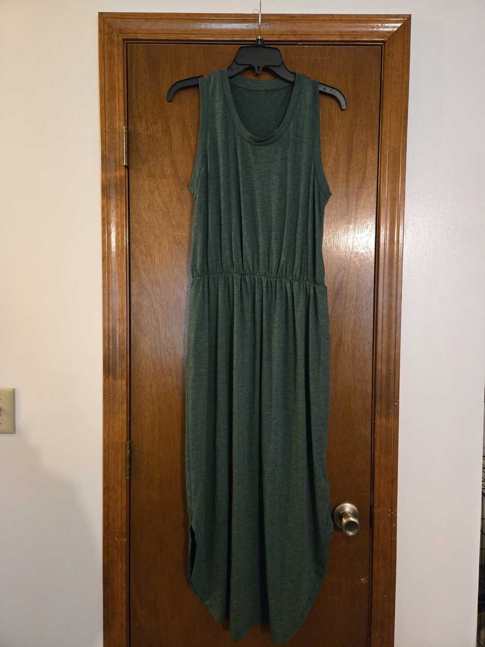 NWT Cupshe Forest Green Side Slit Maxi Dress M